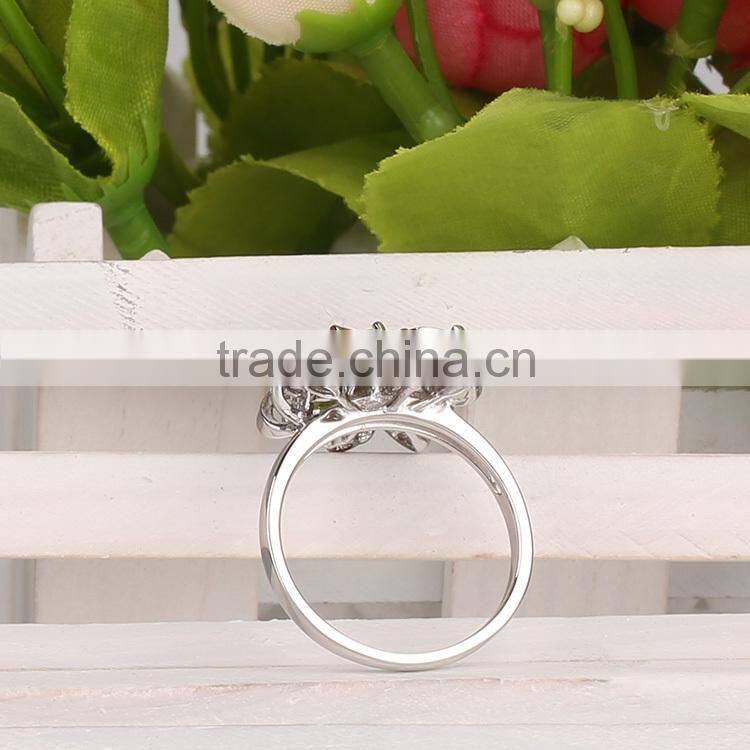 stock Classical 925 Sterling Silver Promotional Ring with mix natural stone