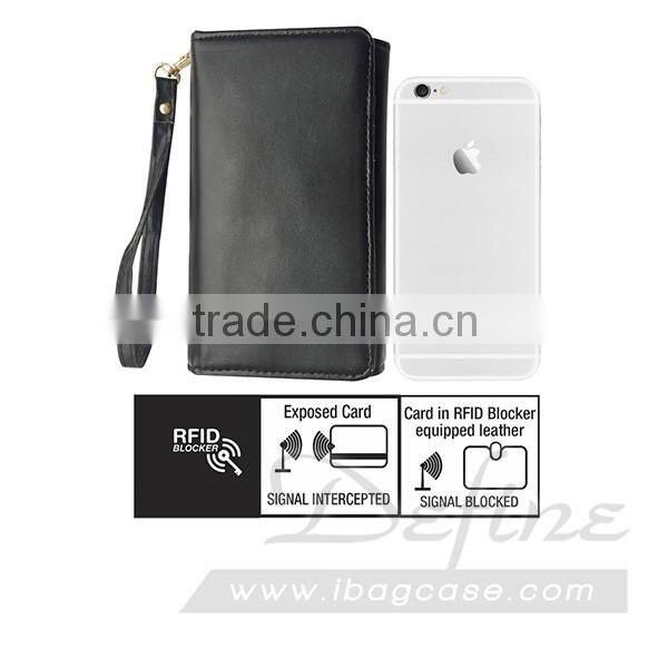 Leather Card Holder RFID Wallet Womens Clutch Organizer Travel Holder