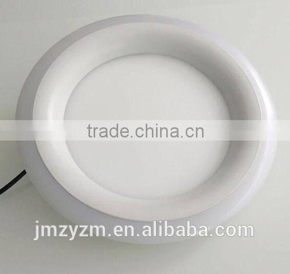 European Standard fancy round recessed 2 color panel light with acrylic cover aluminium heat sink