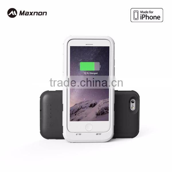 MFI certified phone backup battery case for iPhone 5 plastic Battery Case for iPhone 6 Power Bank Case for iPhone 6s