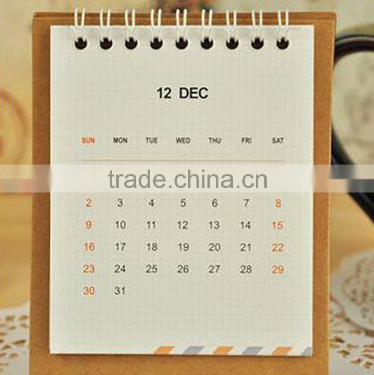 2016 cute desk calendar printing
