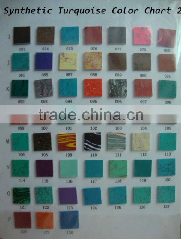 Synthetic Special Block Color Compressed Turquoise Rough & raw material