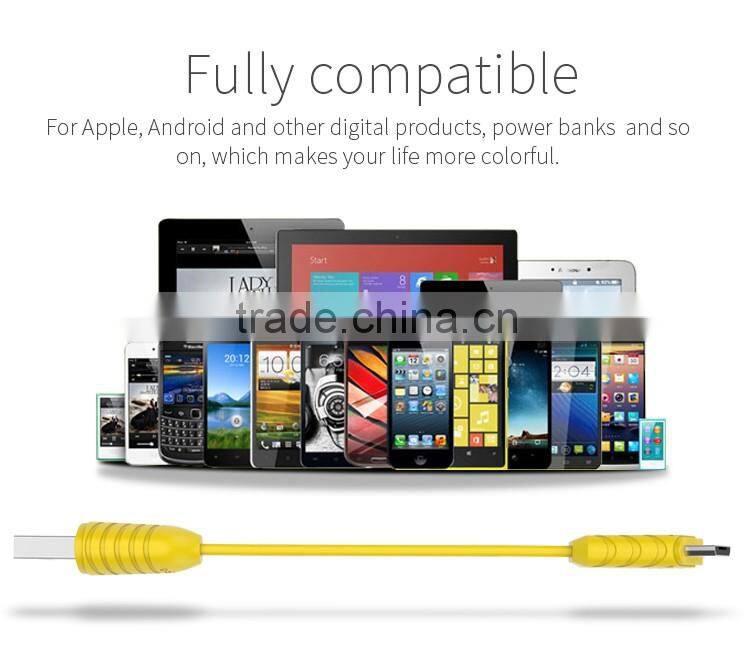 GOLF 2.1A Pineapple Series 2in1data cable for iphone 5/5s/6/6s/6plus 1m quick charge and data pinepple 2in1cable for micro phone