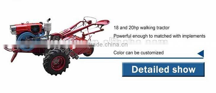 2014 hot sales walking tractor with plough and tiller and grass mower and trailer