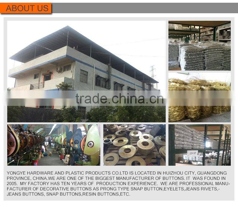 High quality custom metal brass rivets button for jeans jacket