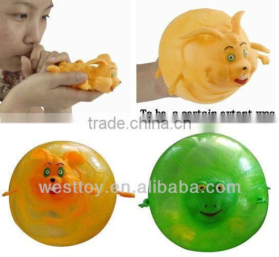 TPR soft balloon bear model wild animal plastic toy for child