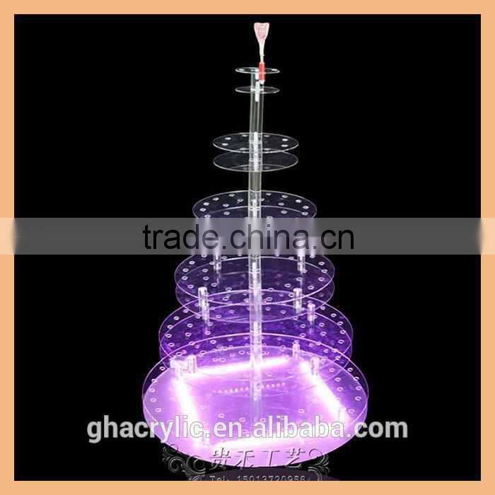 Fashionable lollipop display six tier lollipop display stand with LED lights