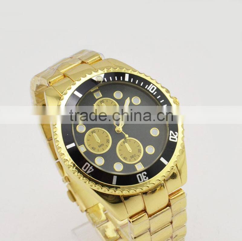 Vintage big case watch man roles quartz watch water resistant