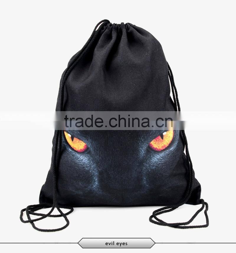 Durable polyester men sport drawstring shoes backpacks