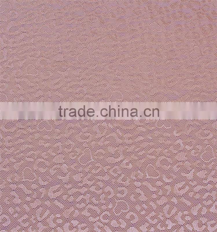 Double colors soft elastic nylon polyter lace fabric
