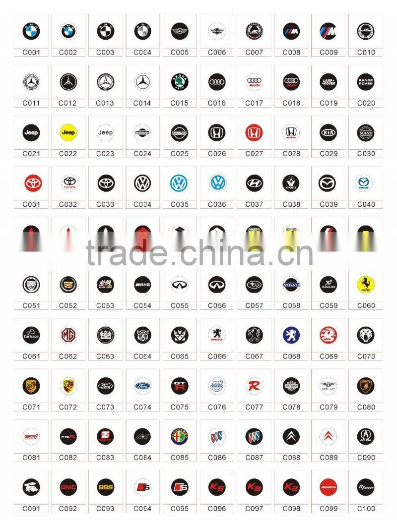 carbon valve cap with car brand logo