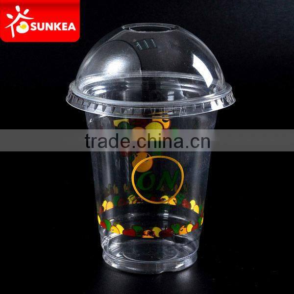 6oz / 12oz / 16oz clear disposable plastic cups with dome lids