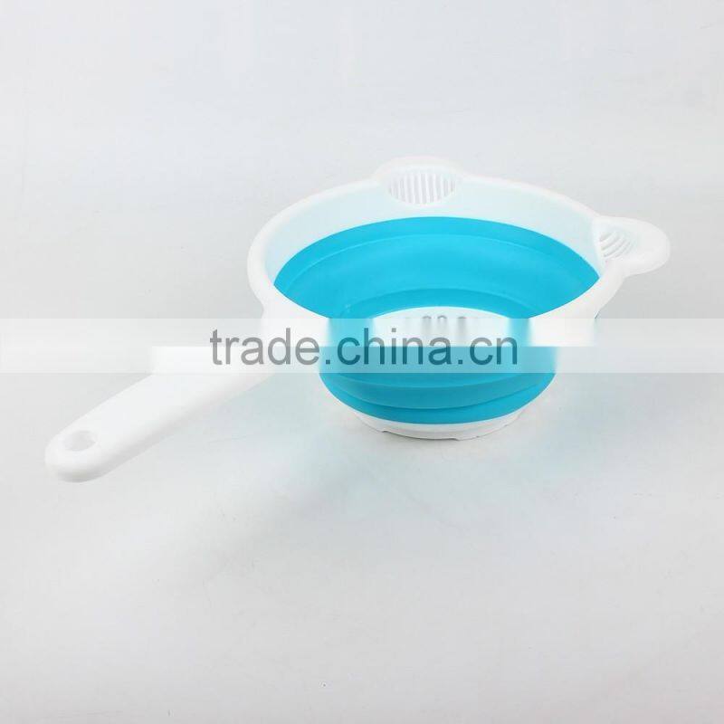China manufacture cartoon shaped eco-friendly Collapsible Strainer with handle