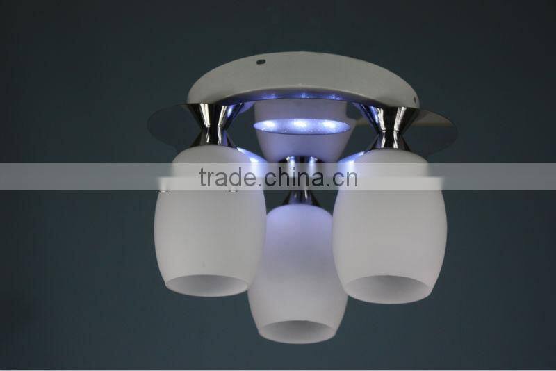 opal 3 glass ceiling lamp with led