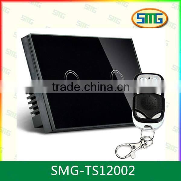 Crystal Glass panel switch smart home automation remote control two way BS US EU Wall switch Light