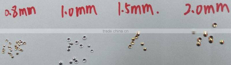 gold & silver mini metal half round nail art studs ZX:CNS12