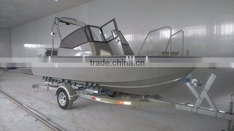 Deep-v Aluminum Boat with console and tralier