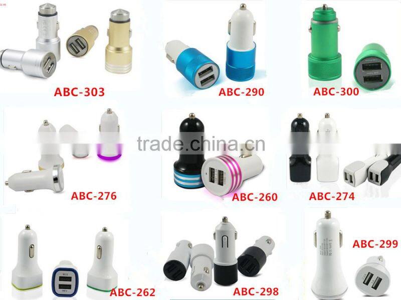 Free samples dual usb car charger for usb portable car charger