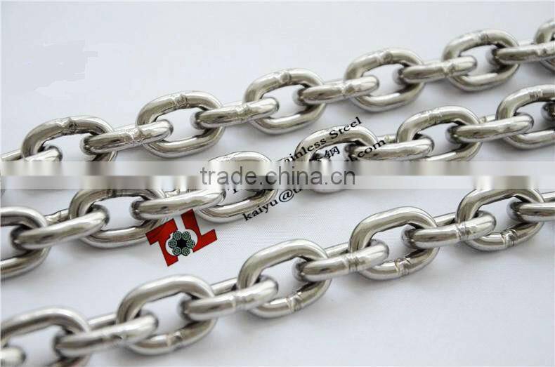 304 316 Stainless Steel DIN766 Short Link Chain with Diameter 5mm
