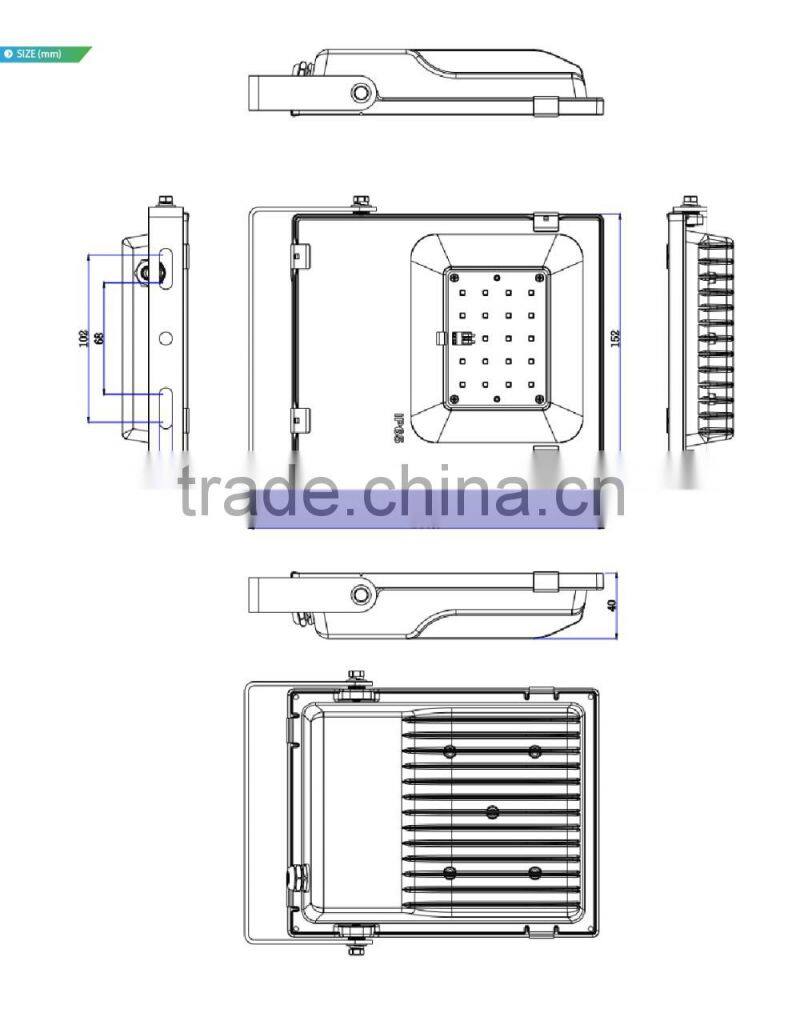 Shenzhen Factory Promotional Price Meanwell Driver Free Lighting Design 2016 CE Rohs Approved 20W CE LED Flood Light