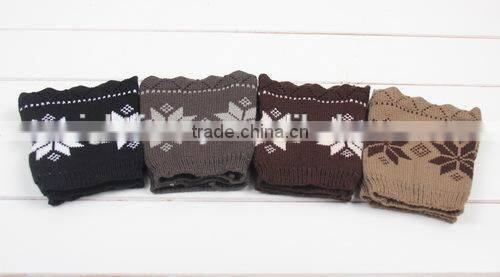 Snowflake Knitted Leg Warmers,Boho Boot Socks, Leg Warmers,Vintage Knitted Boot Cuffs,