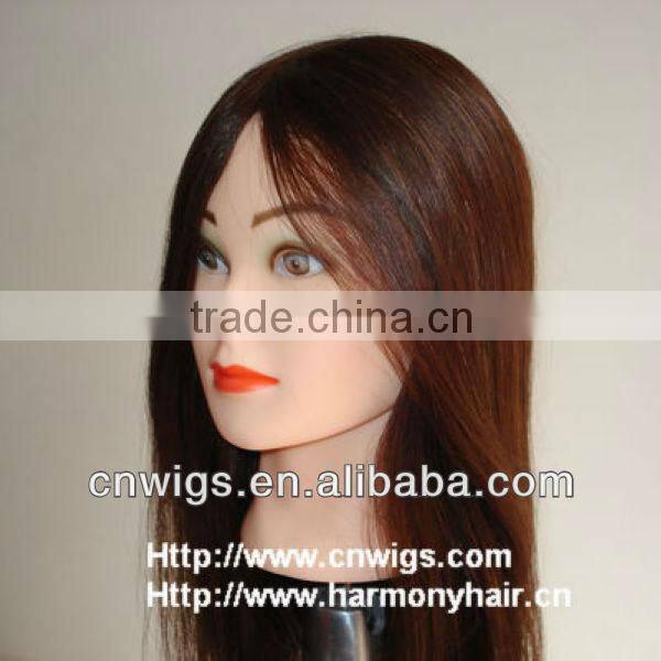 Premium Quality human hair training head/hairdressing training heads