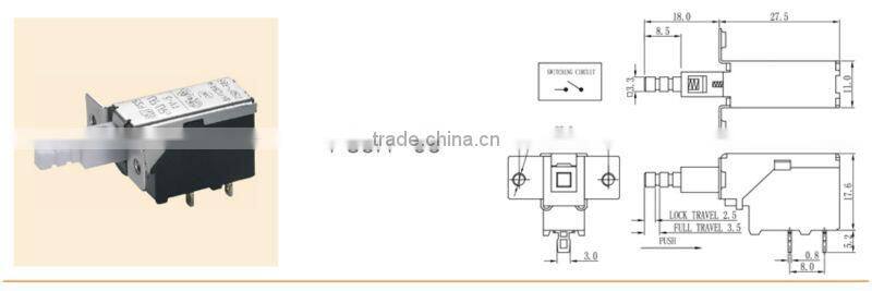 pushbutton switch &8A 250V TV-5 push button switch