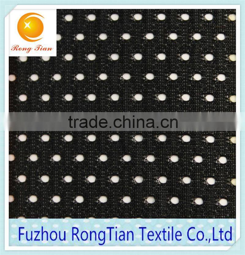 Breathable polyester warp thin big 68D hole knitting net fabric for sportwear