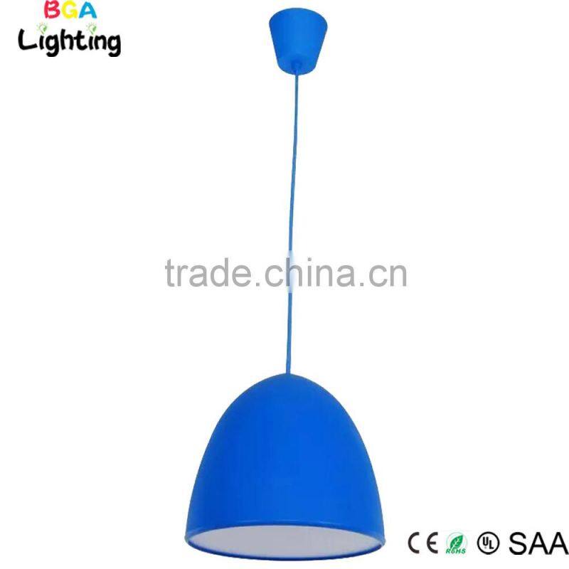 Silicone pendent light, suspension lamp light fixture with colored fabric wire