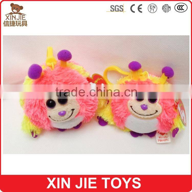 cute bee plush keychain 12cm plush honeybee keychain plush material bee keychain