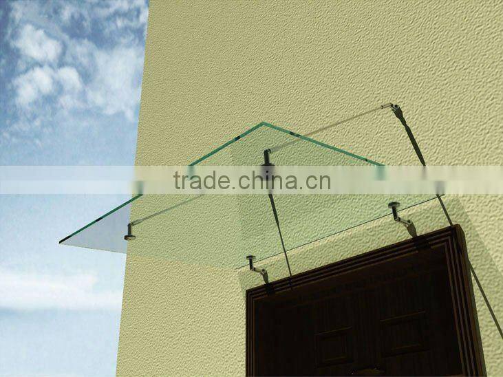 steel frame canopy,garage canopy,glass stainless steel canopy