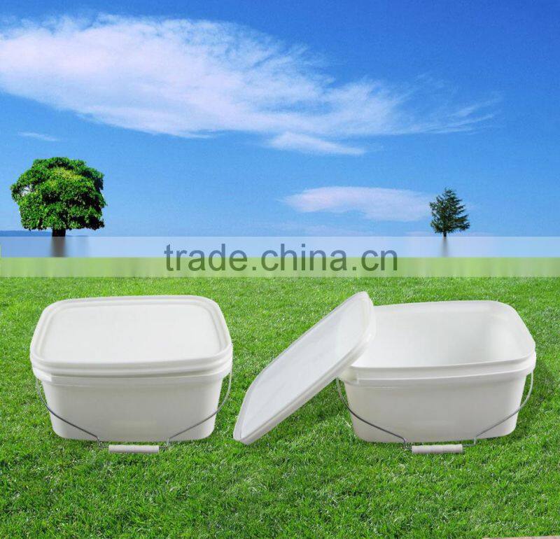 food grade 7L square plastic pail bucket water drums