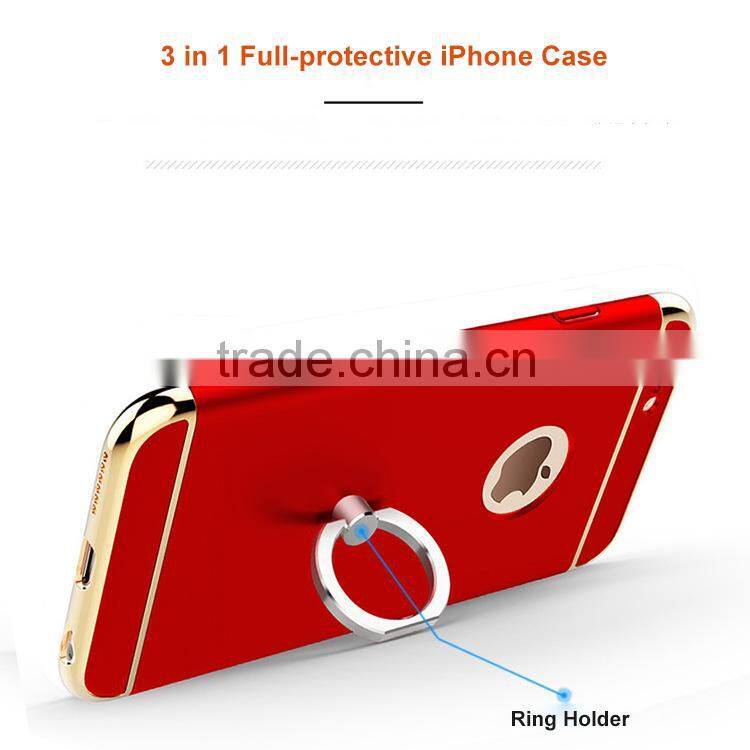 3 in 1 Combo With Holder Mobile Phone Case For iPhone 6 Plus