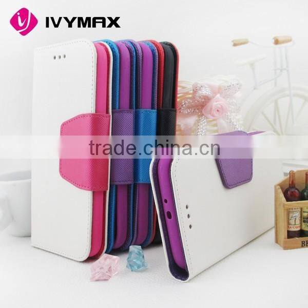 IVYMAX Book Style Stand Wallet Leather flip Cover phone Case for Samsung Galaxy S6
