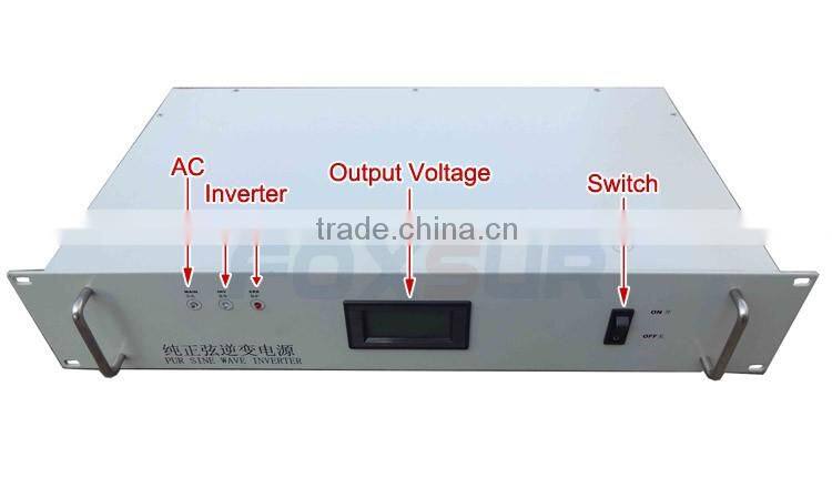 New design 2000VA 1500W 48V dc to 110V ac Off grid 19 inch 2U Rack Mount Pure Sine Wave Inverter for business products