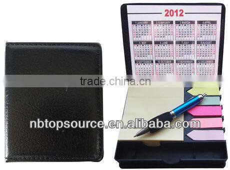 Magnetic Recycled Sticky Memo Pad with Pen