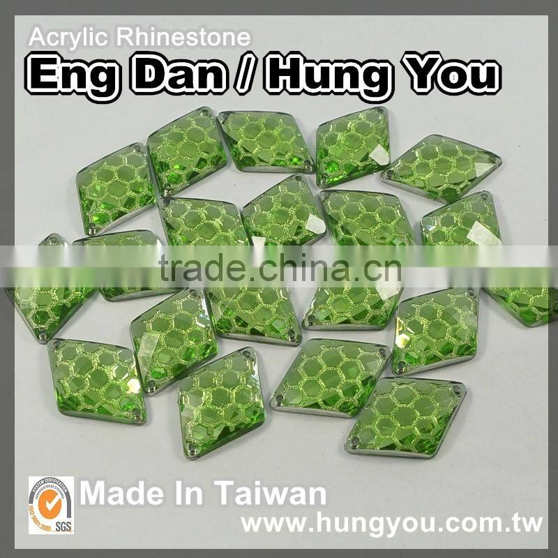 Oval Shaped Semi-Precious Stone With Spray For Bag