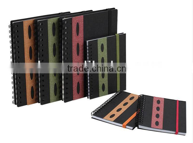 2013 New design spiral notebook colorful notebook with elastic band