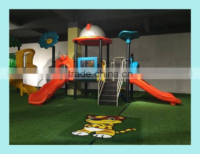 Medium size wooden house slide set playground equipment