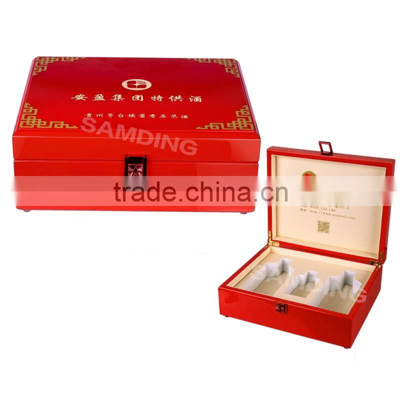 2016 New Luxury quality wooden wine box