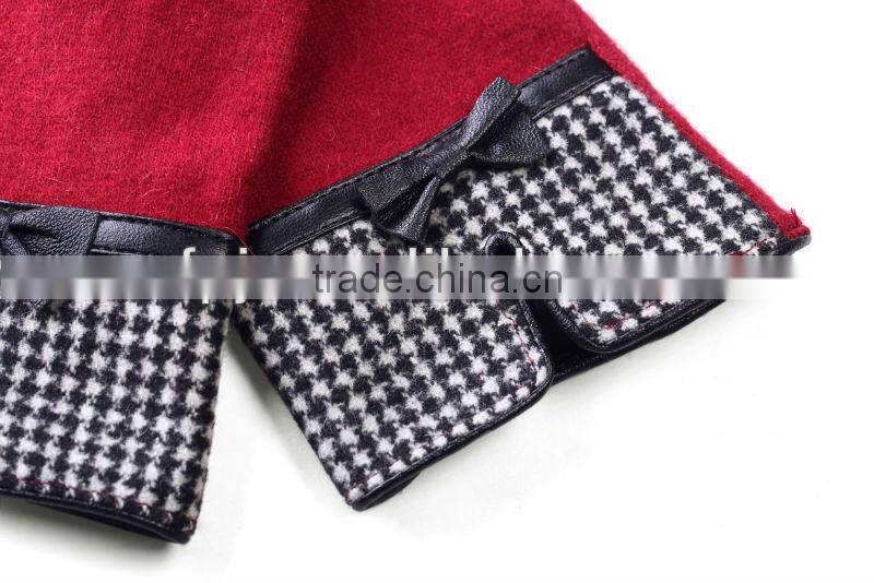 ZF3005 Genuine Cheap Wool Lady dress Fashion Gloves