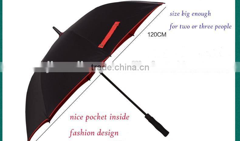 High quality windproof auto open straight Golf umbrella and ODM for Promotional and Branded Golf Umbrellas