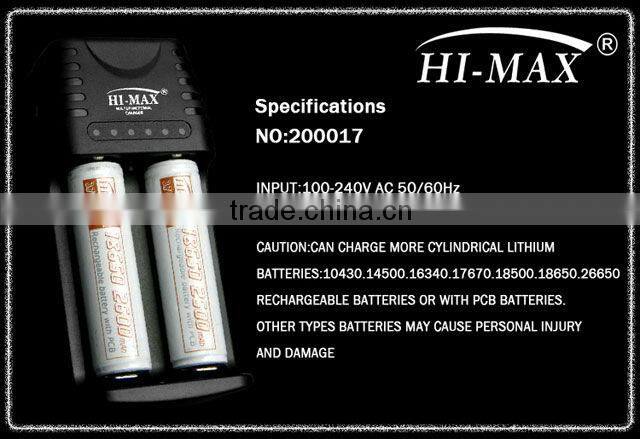 hi-max protable size mini laptop 18650 lithium battery chargers