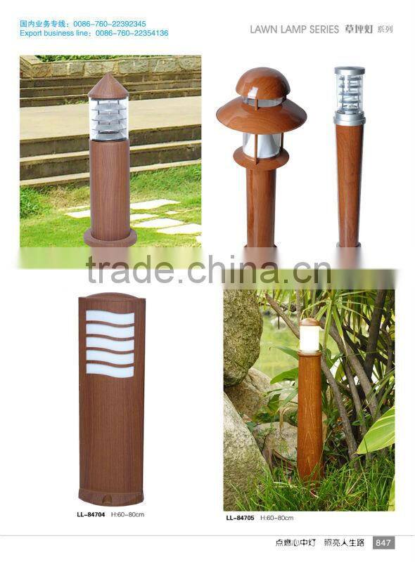 Modern style LED lawn light/bollard lamp pole with PMMA lampshade