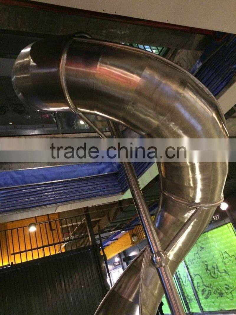 Cusomized playground stainless steel tube slide