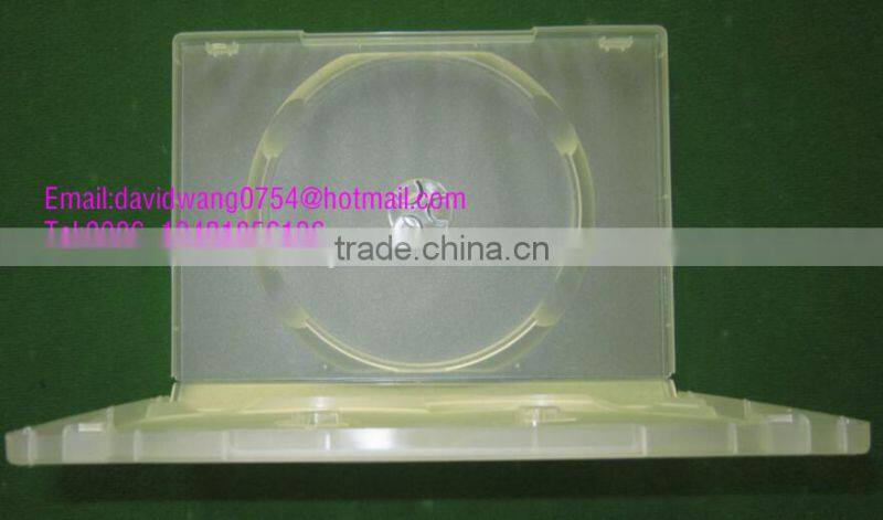 14mm Clear 3discs dvd case with smooth Film