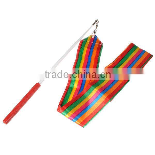 Rainbow Artistic Gymnastics Ribbon Colorful Alisa RG ribbon