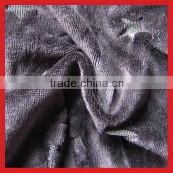 Knitted Cotton Rayon TR Polyester Burn Out Fabric