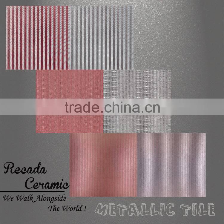 China foshan 3d silver Glazed inkjet metallic ceramic floor tile 60x60