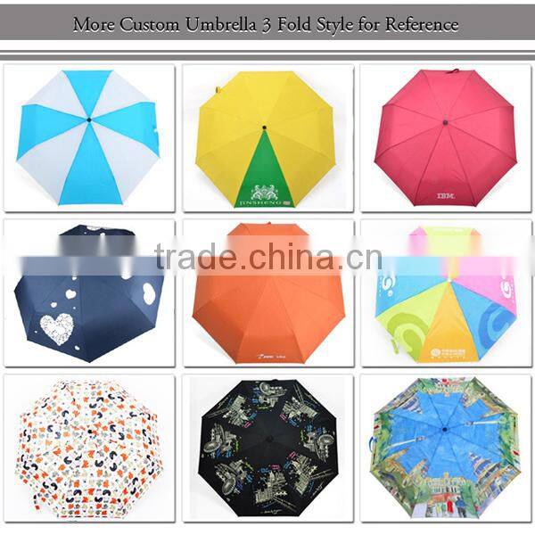3 Fold Custom Print Umbrellas, All Kinds Printing Umbrellas
